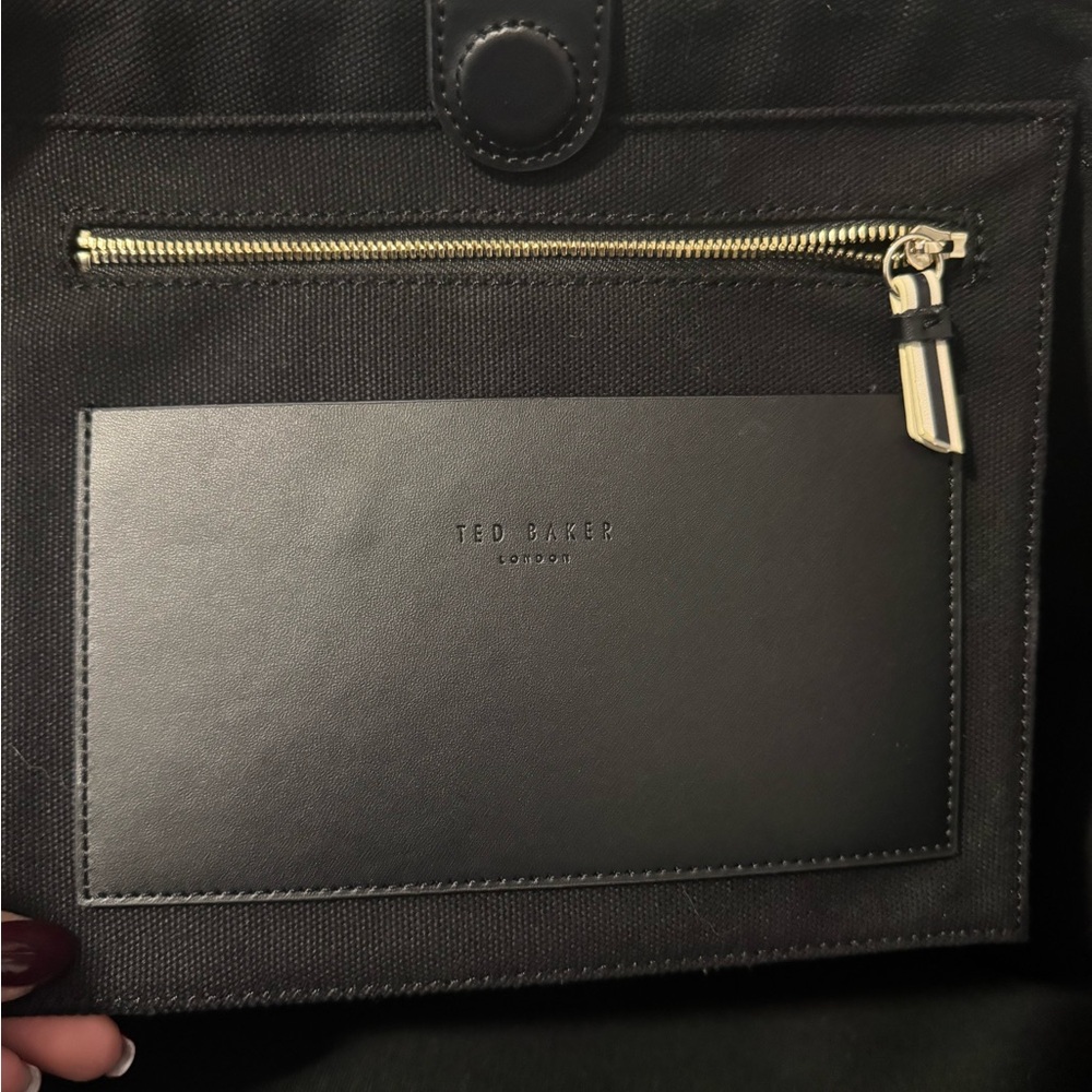 Ted Baker Black Tote with White Straps - Picture 2 of 2